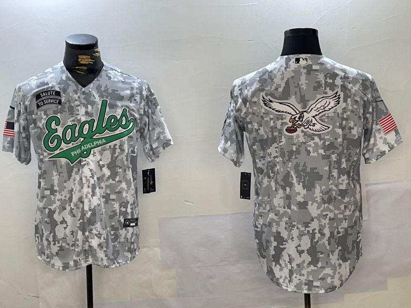 Men Philadelphia Eagles Blank Nike Arctic Camo 2024 Salute to Service Limited NFL Jersey style 8->philadelphia eagles->NFL Jersey